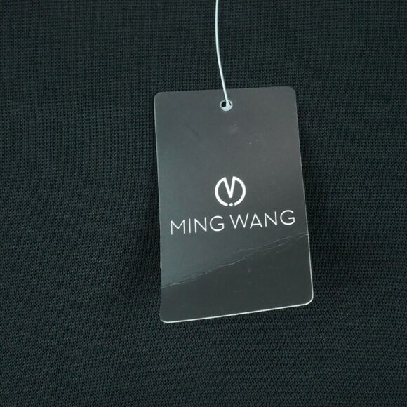 Ming Wang Small Jacket Knit Blazer Cardigan Career Black Embroidered Office - Picture 7 of 8